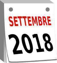 Calendario settembre 2018