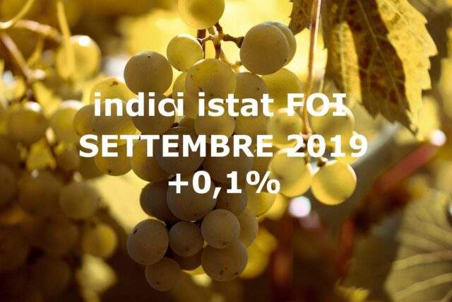 Indice Istat settembre 2019
