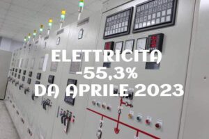 Prezzo elettricità secondo trimestre 2023 -55,3%